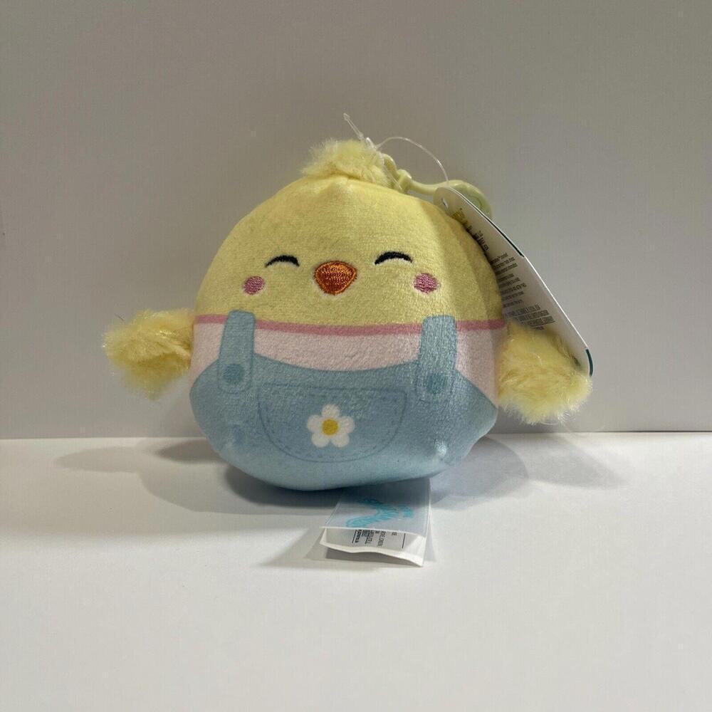 Squishmallows Aimee Clip-On Chick 3.5" Plush Keychain KellyToy Easter